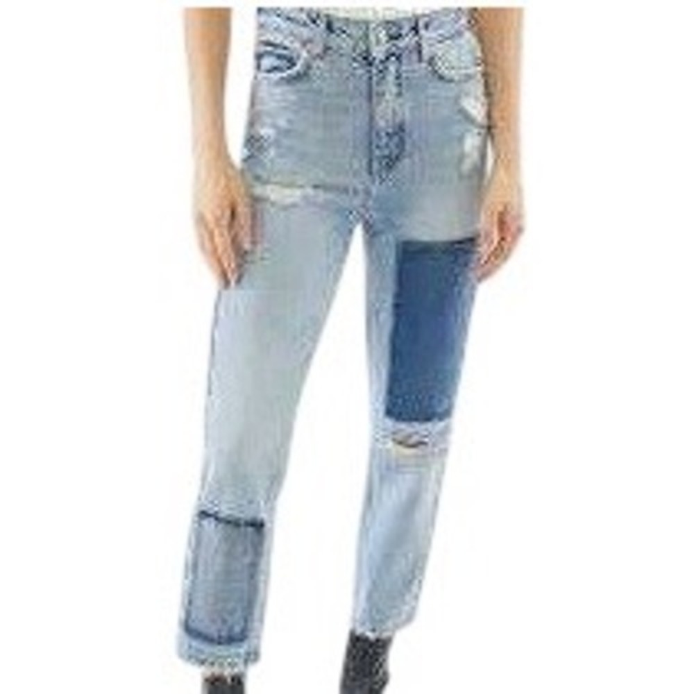BDG Urban‎ Outfitters Patchwork Distressed Dad Jean Size 28